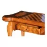 A walnut games table with a "checkerboard" marquetry top and curved legs. Berne. - Moinat - Tables à jeux, Tables d échangeur